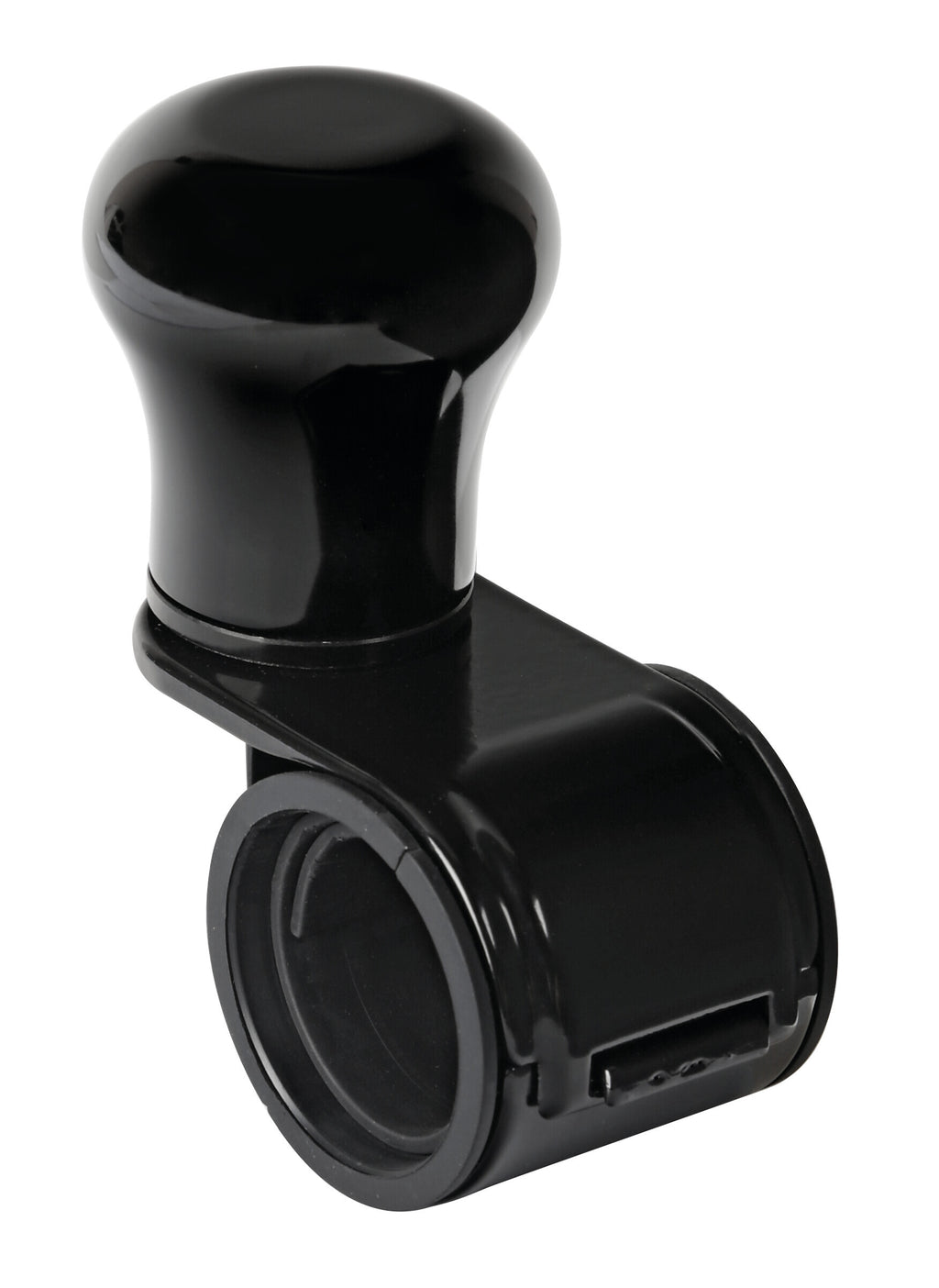 Revolve, pomello volante in alluminio anodizzato nero, staffa nera
