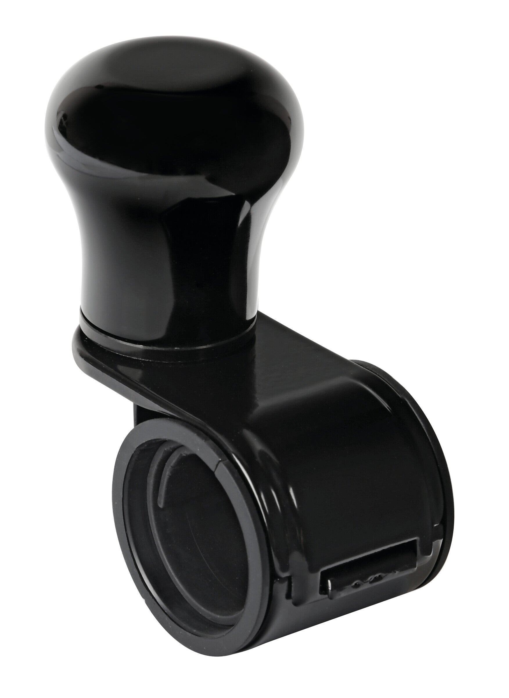 Revolve, pomello volante in alluminio anodizzato nero, staffa nera