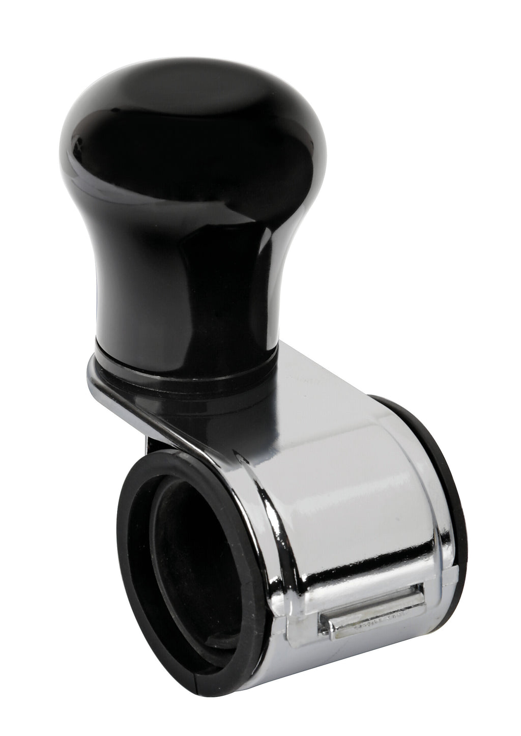 Revolve, pomello volante in alluminio anodizzato nero, staffa cromata