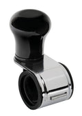Revolve, pomello volante in alluminio anodizzato nero, staffa cromata