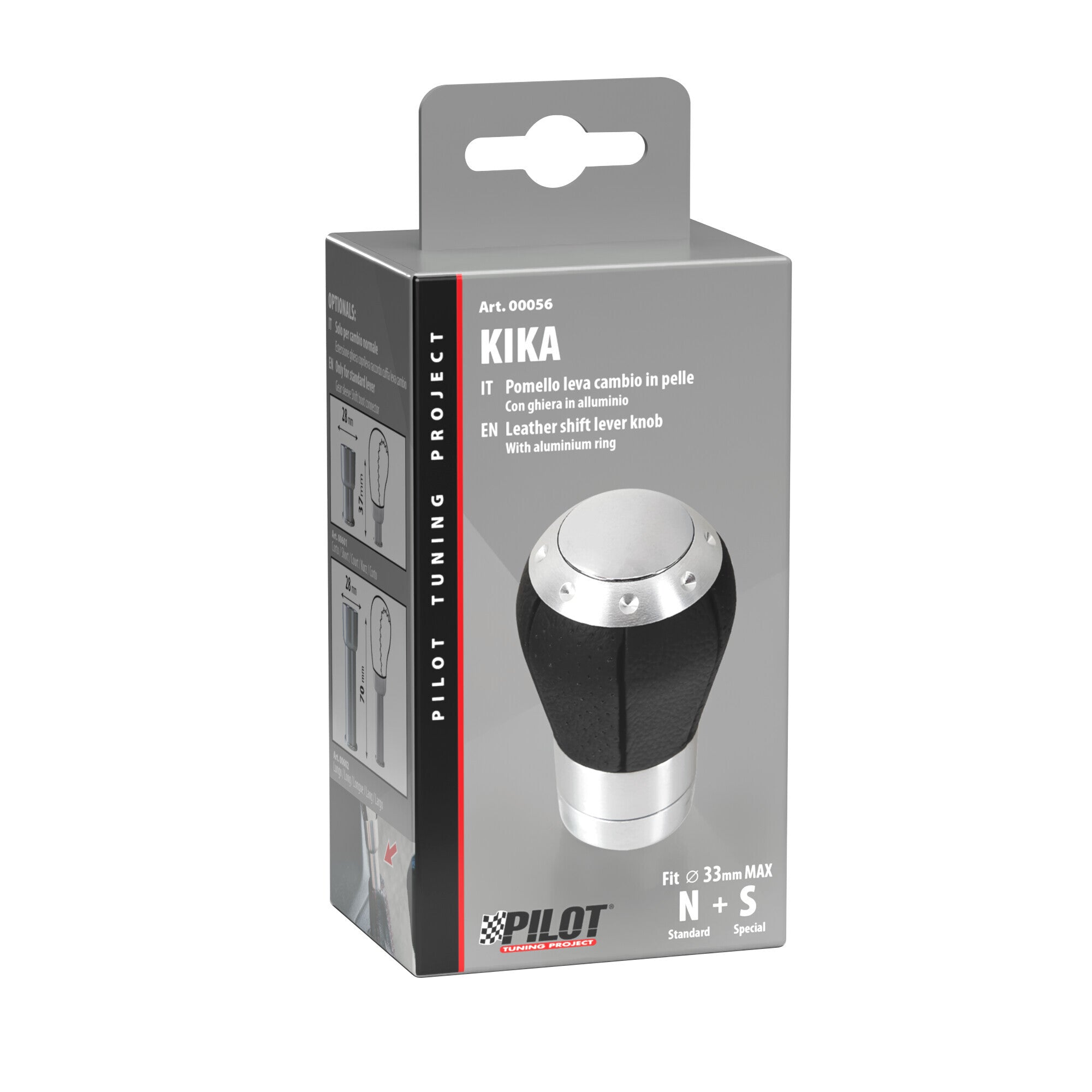 Kika - Pomello leva cambio - Nero