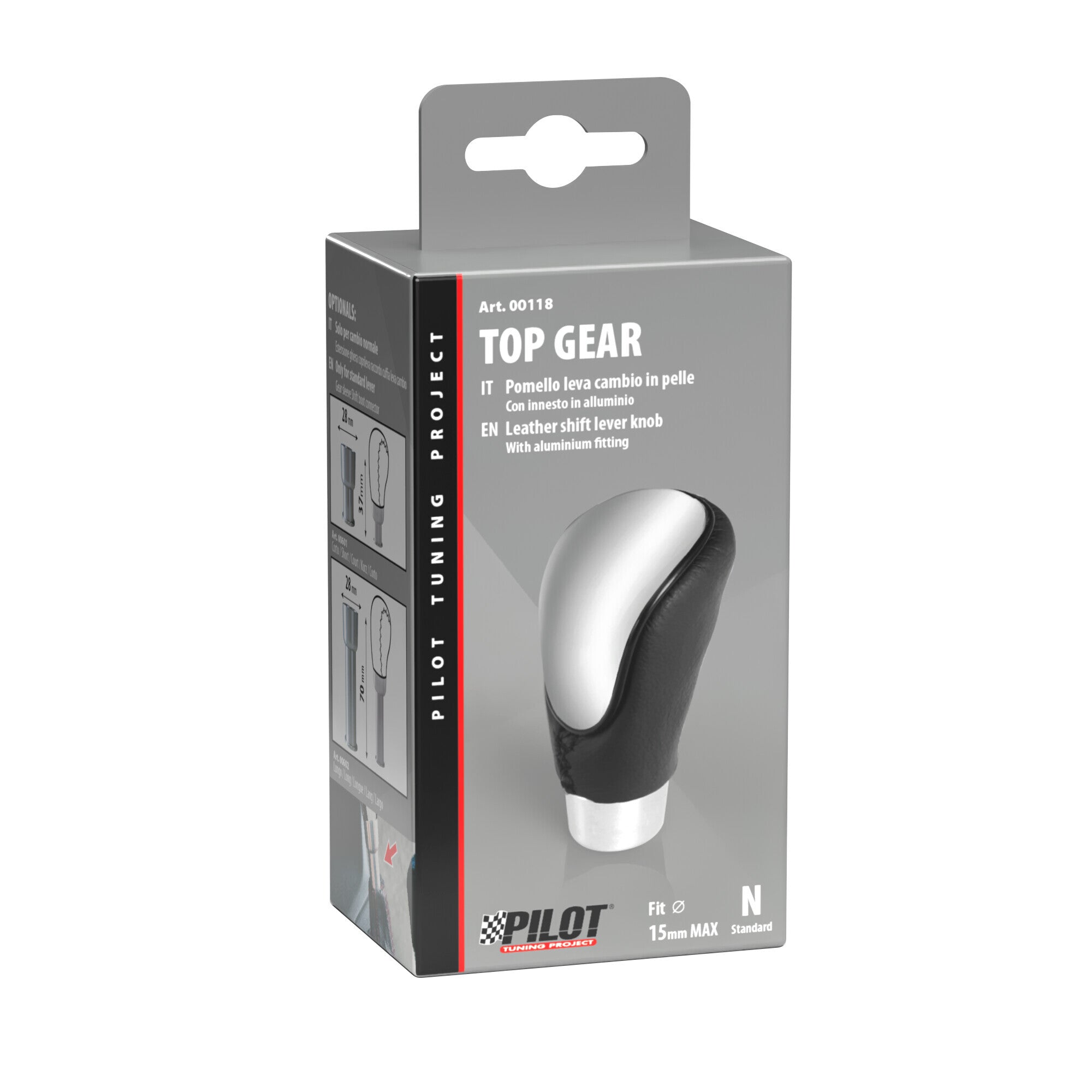 Top Gear - Pomello leva cambio - Nero