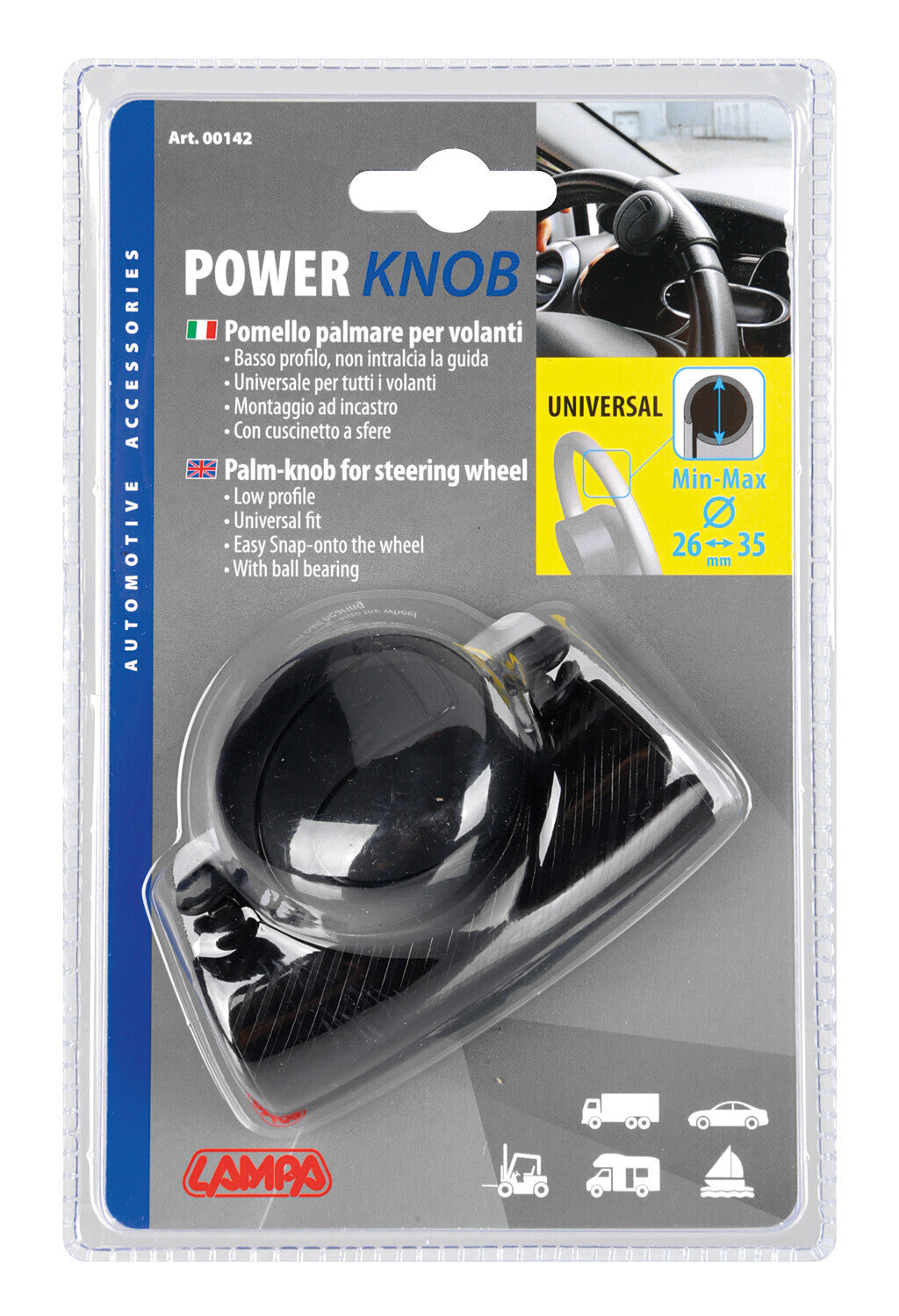 Power-Knob, pomello palmare per volanti