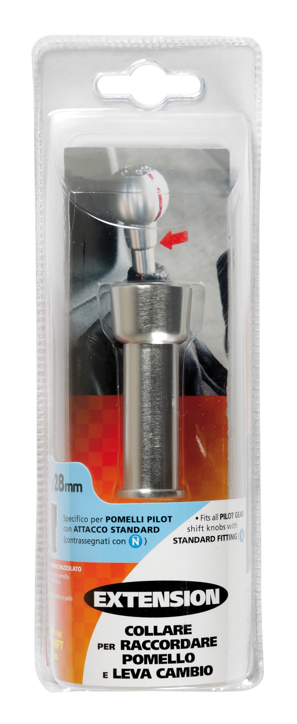 Collare pomello stretto e lungo - Ø 28 mm - h 70 mm