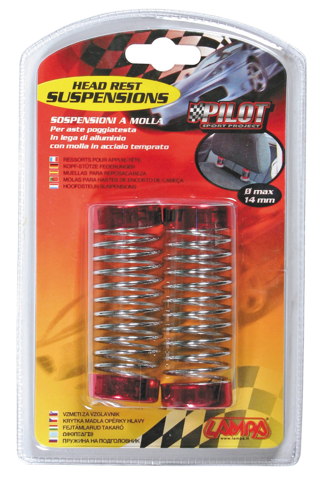 Racing Seat Suspensions 2 pz - Rosso/Cromo