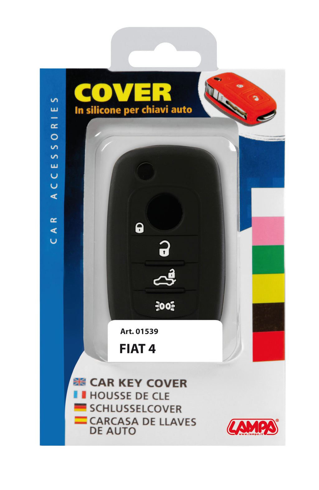 Cover per chiavi auto, conf. singola - compatibile per - Fiat - 4