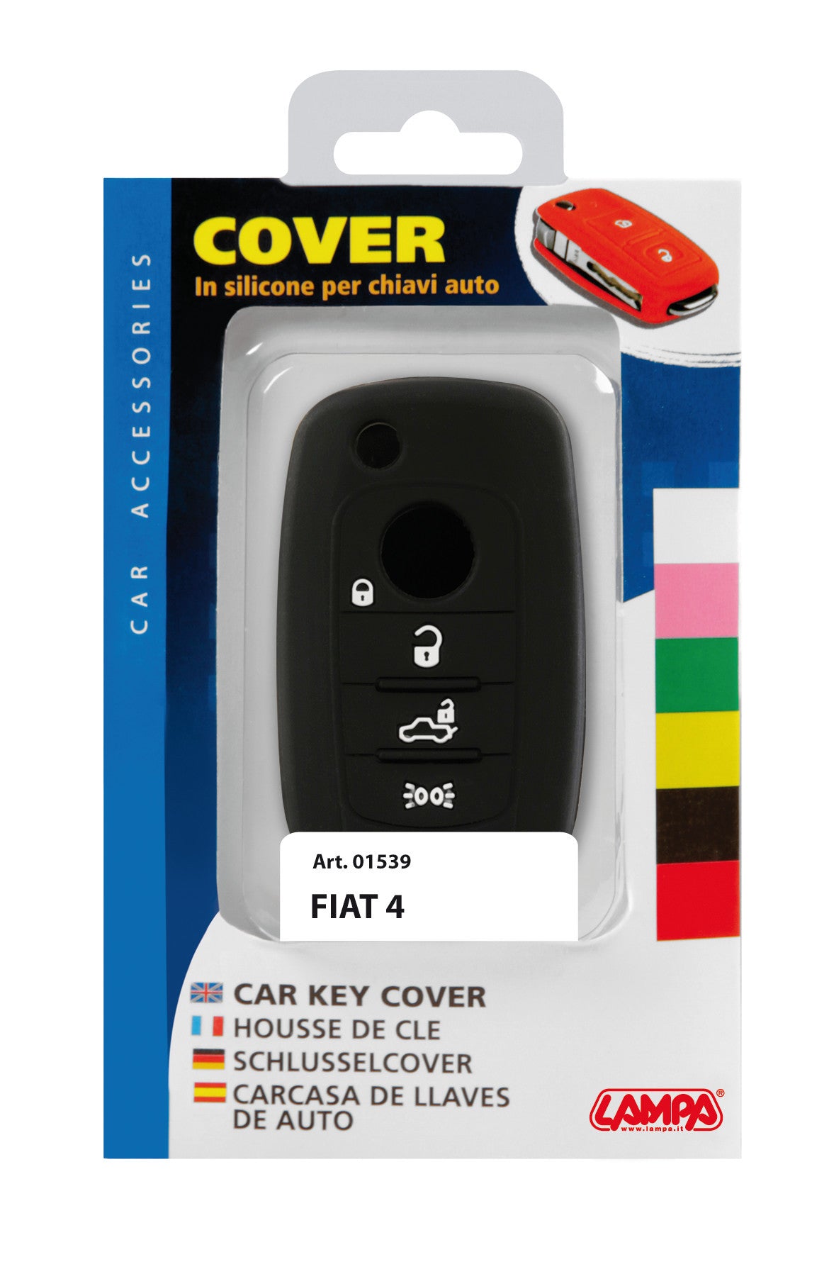 Cover per chiavi auto, conf. singola - compatibile per - Fiat - 4