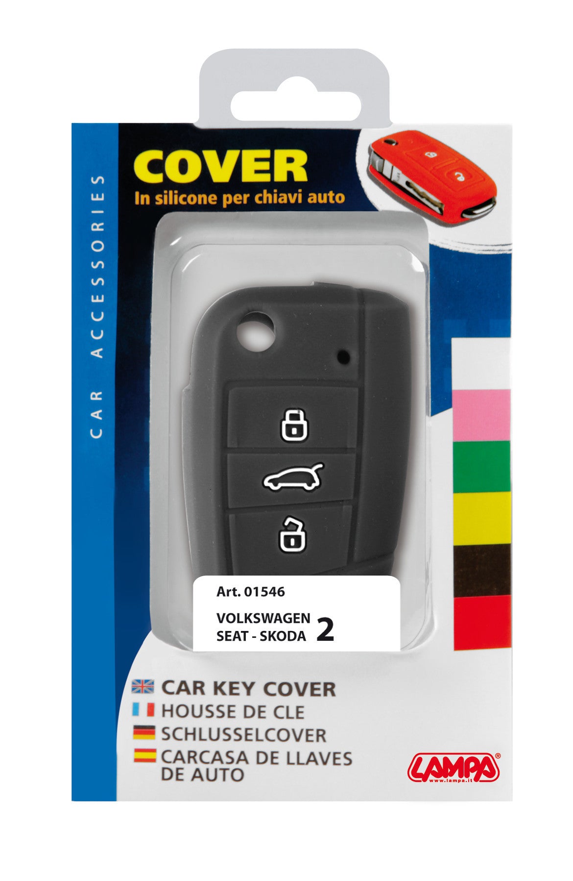 Cover per chiavi auto, conf. singola - compatibile per - Seat, Skoda, Volkswagen - 2