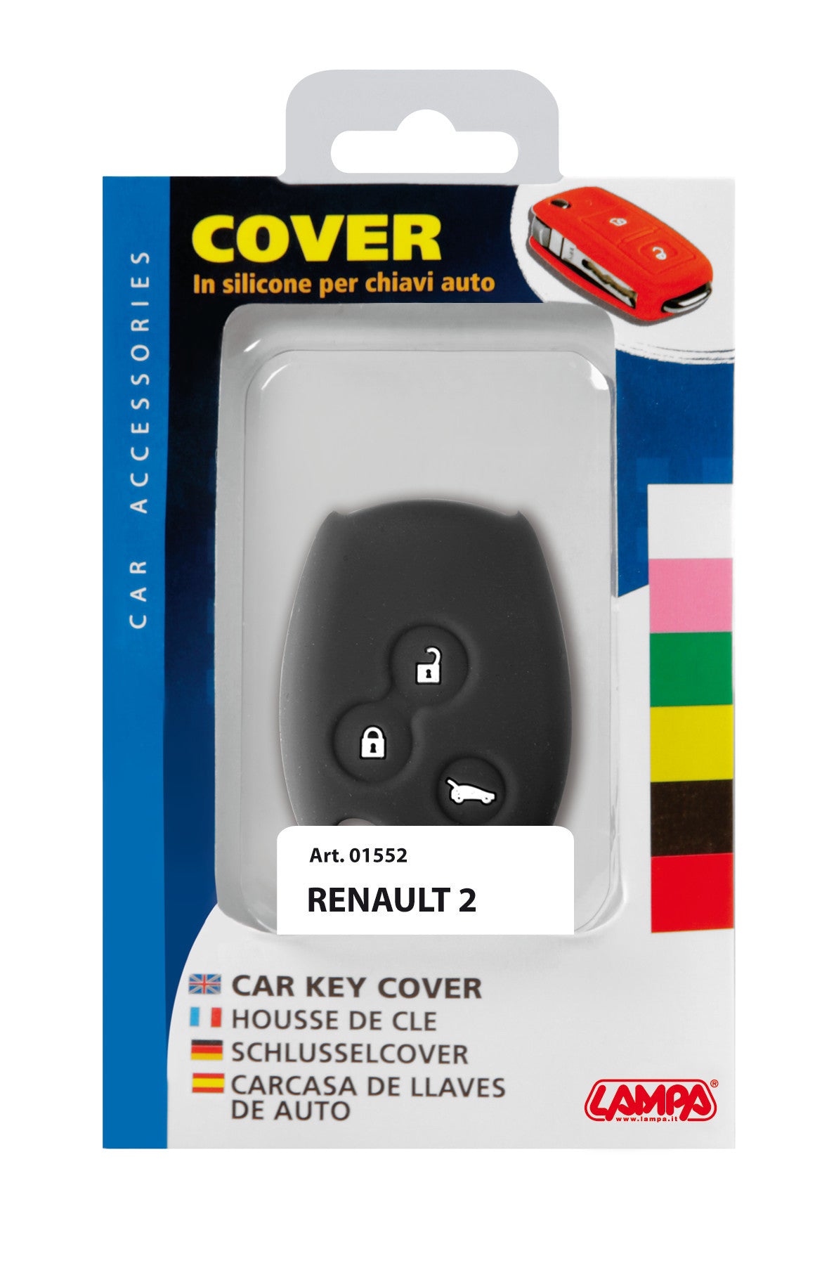Cover per chiavi auto, conf. singola - compatibile per - Renault - 2