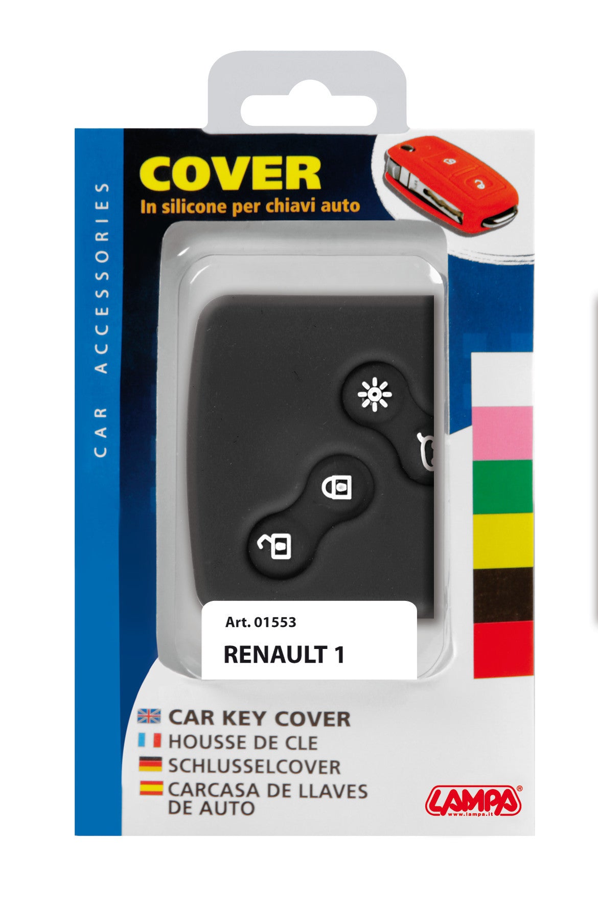 Cover per chiavi auto, conf. singola - compatibile per - Renault - 1