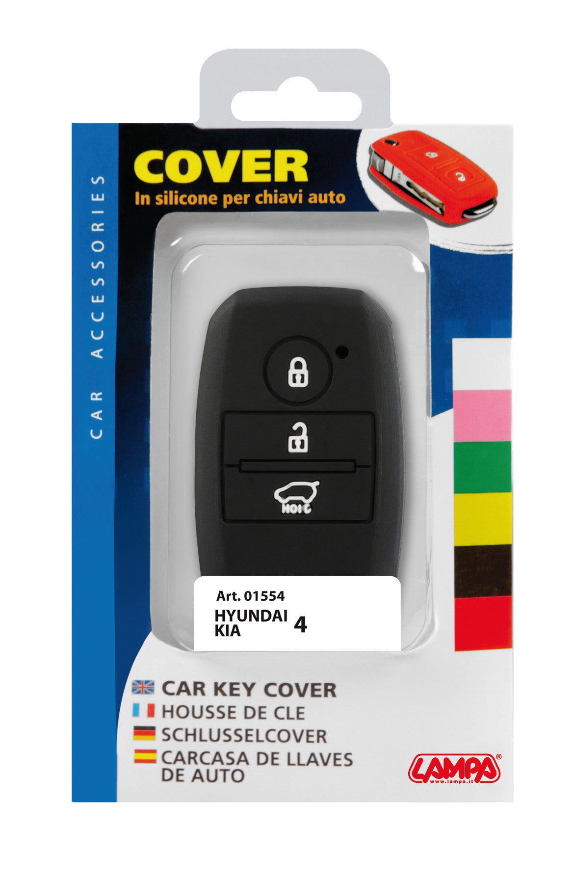 Cover per chiavi auto, conf. singola - compatibile per - Hyundai, Kia - 4