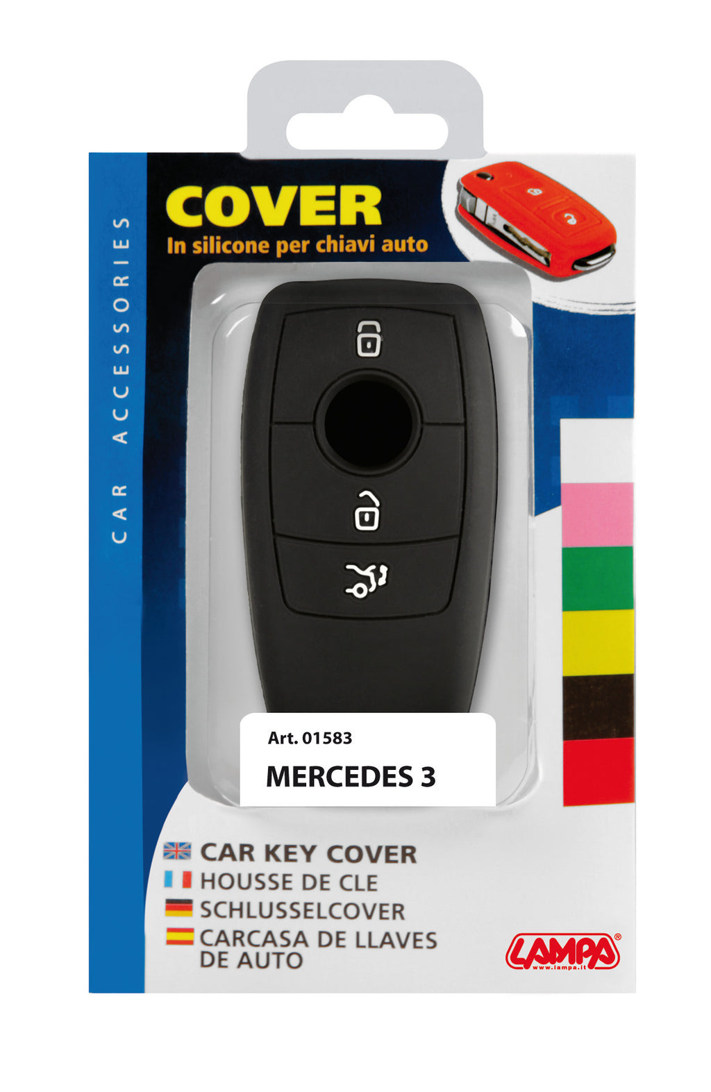 Cover per chiavi auto, conf. singola - compatibile per - Mercedes - 3