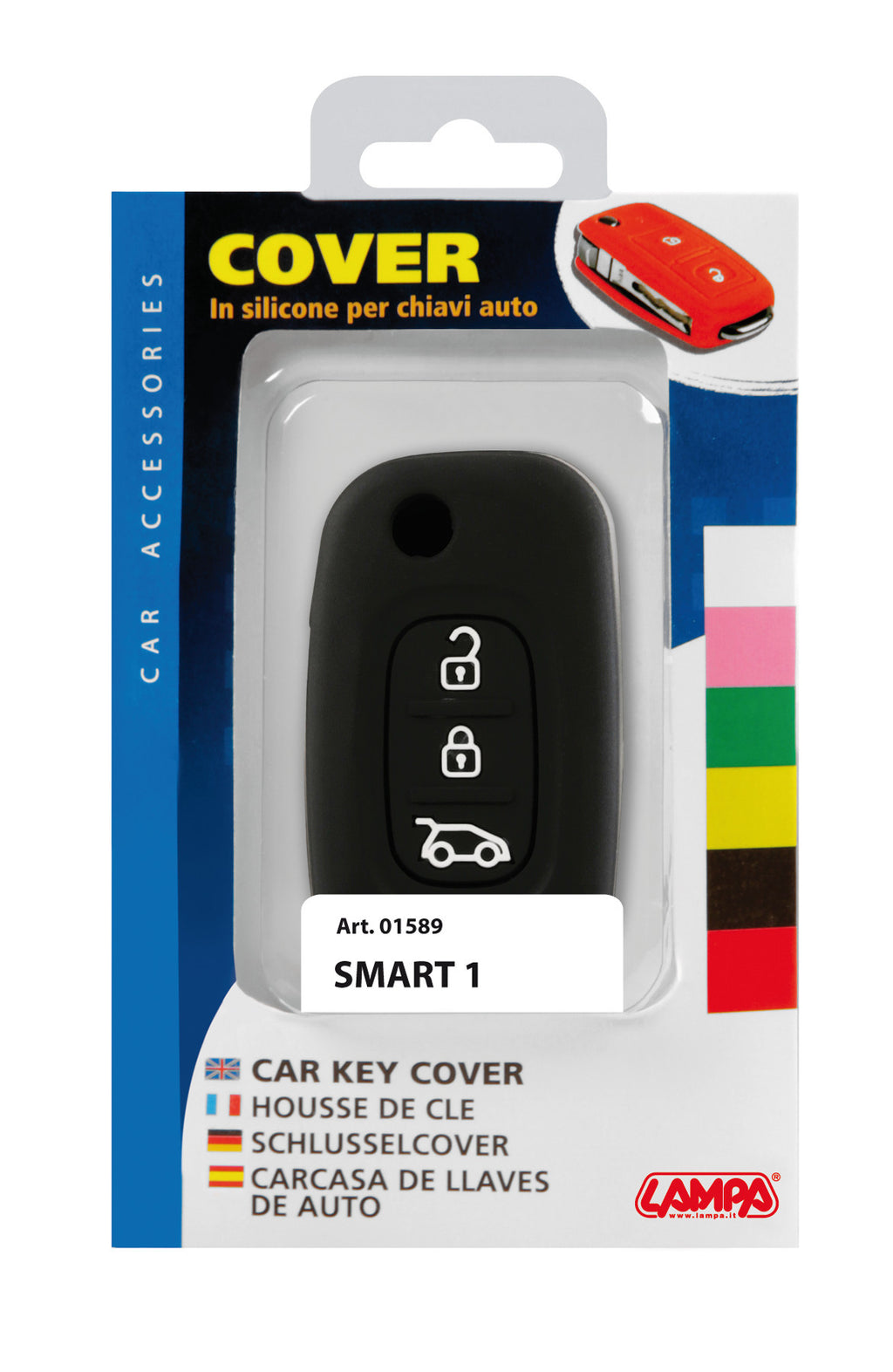Cover per chiavi auto, conf. singola - compatibile per - Smart - 1