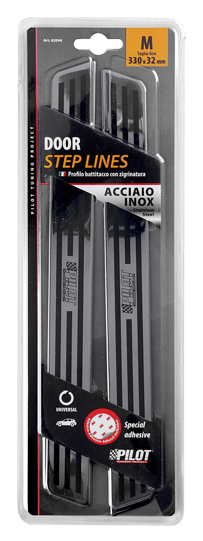 Profili battitacco in acciaio inox - PB-4 - 330x32 mm