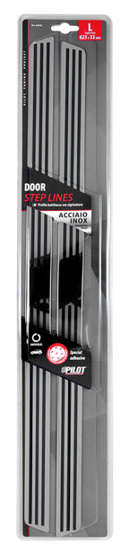 Profili battitacco in acciaio inox - PB-5 - 625x32 mm