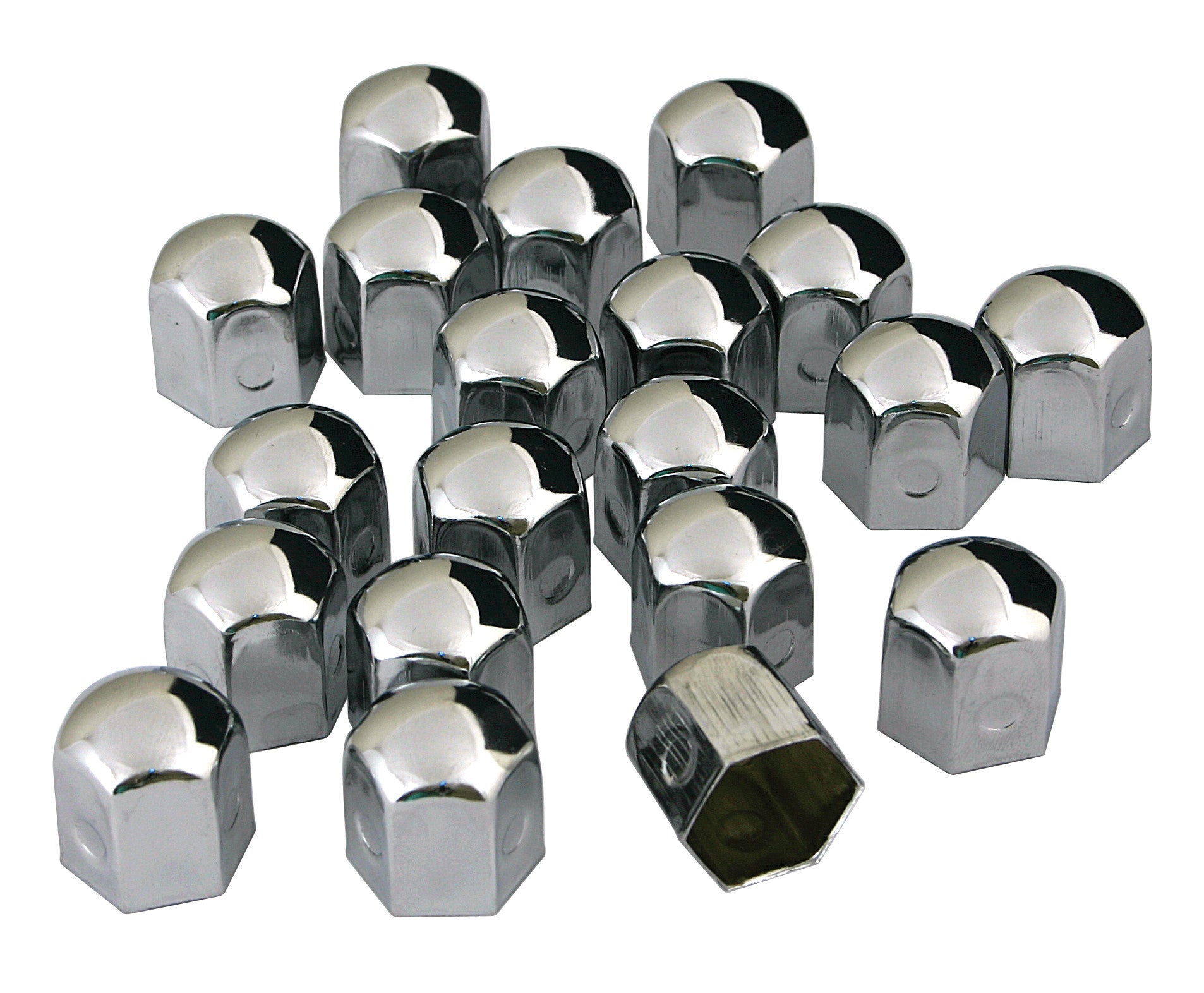 Chromed Caps, copribulloni in acciaio cromato - Ø 17 mm