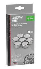 Chrome-Nut Caps, 20 copribulloni - Ø 19 mm