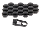 Black Nut Caps, 20 copribulloni in ABS - Ø 17 mm