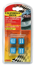 California-Dices, set 4 tappi coprivalvola - Azzurro