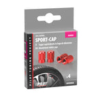 Sport-Cap, set 4 tappi coprivalvola - Rosso