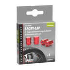 Sport-Cap Hexagonal, set 4 tappi coprivalvola - Rosso
