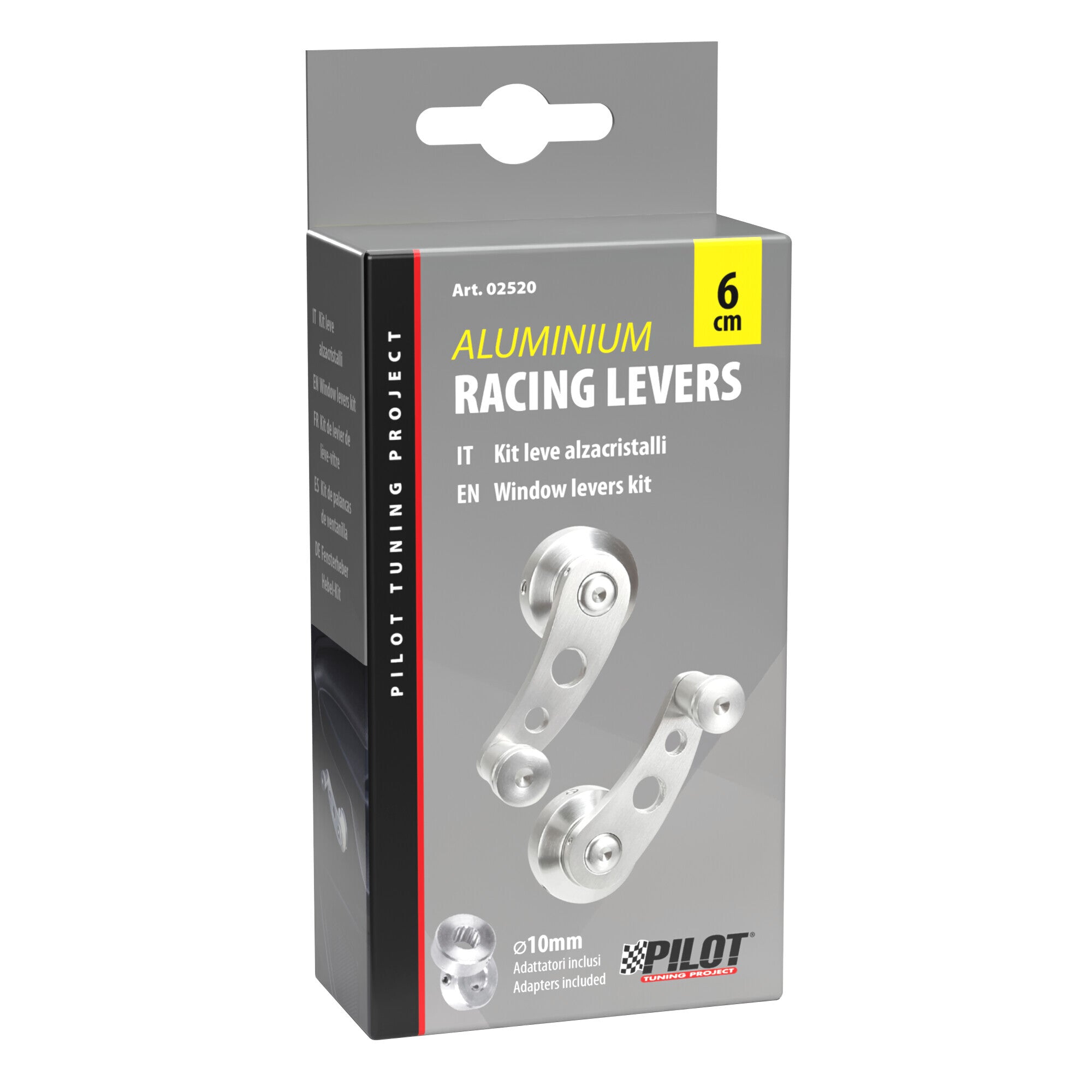 Racing Levers, kit leve alzacristalli - 6 cm - Alluminio