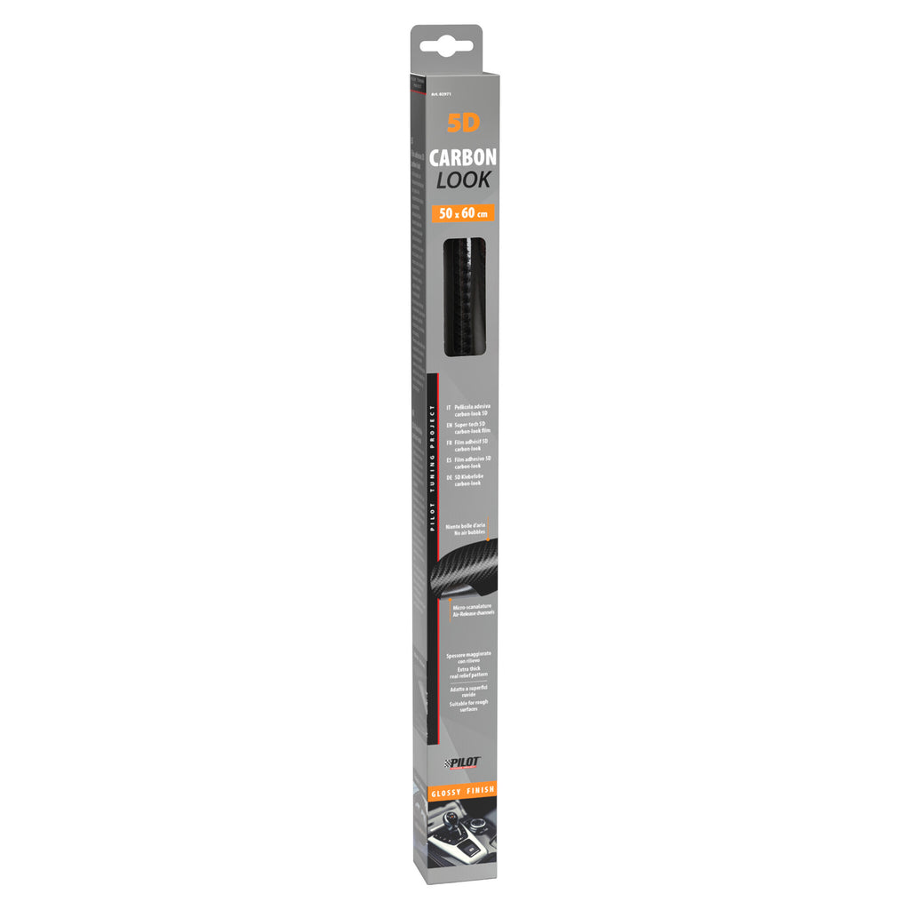 Pellicola adesiva carbon-look - 5D - 50x60 cm - Lucido