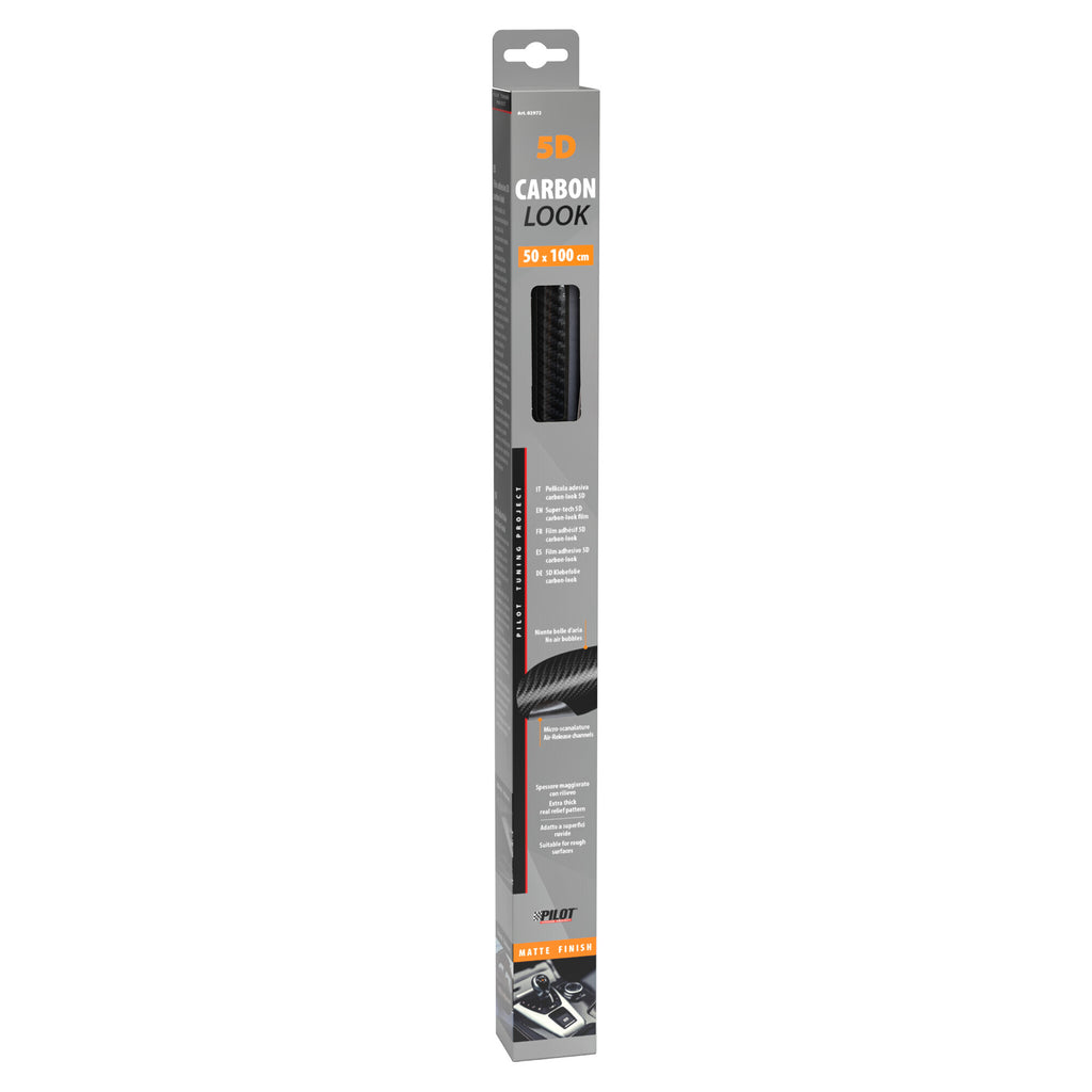 Pellicola adesiva carbon-look - 5D - 50x100 cm - Lucido