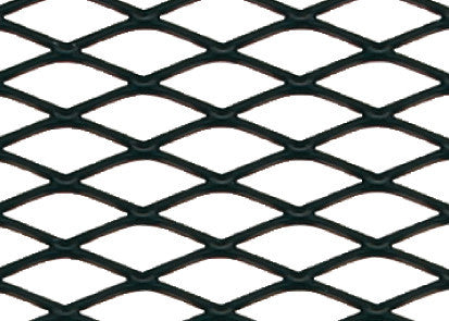 Racing Grill - Rombo medio 6x12 mm - 120x20 cm - Nero anodizzato
