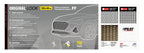 Original-Look, griglia aerazione in PP - Esagono largo 15x35 mm - 120x40 cm - Nero