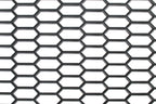 Original-Look, griglia aerazione in PP - Esagono largo 15x35 mm - 120x40 cm - Nero