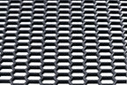 Original-Look, griglia aerazione in PP - Esagono largo 15x35 mm - 120x40 cm - Nero