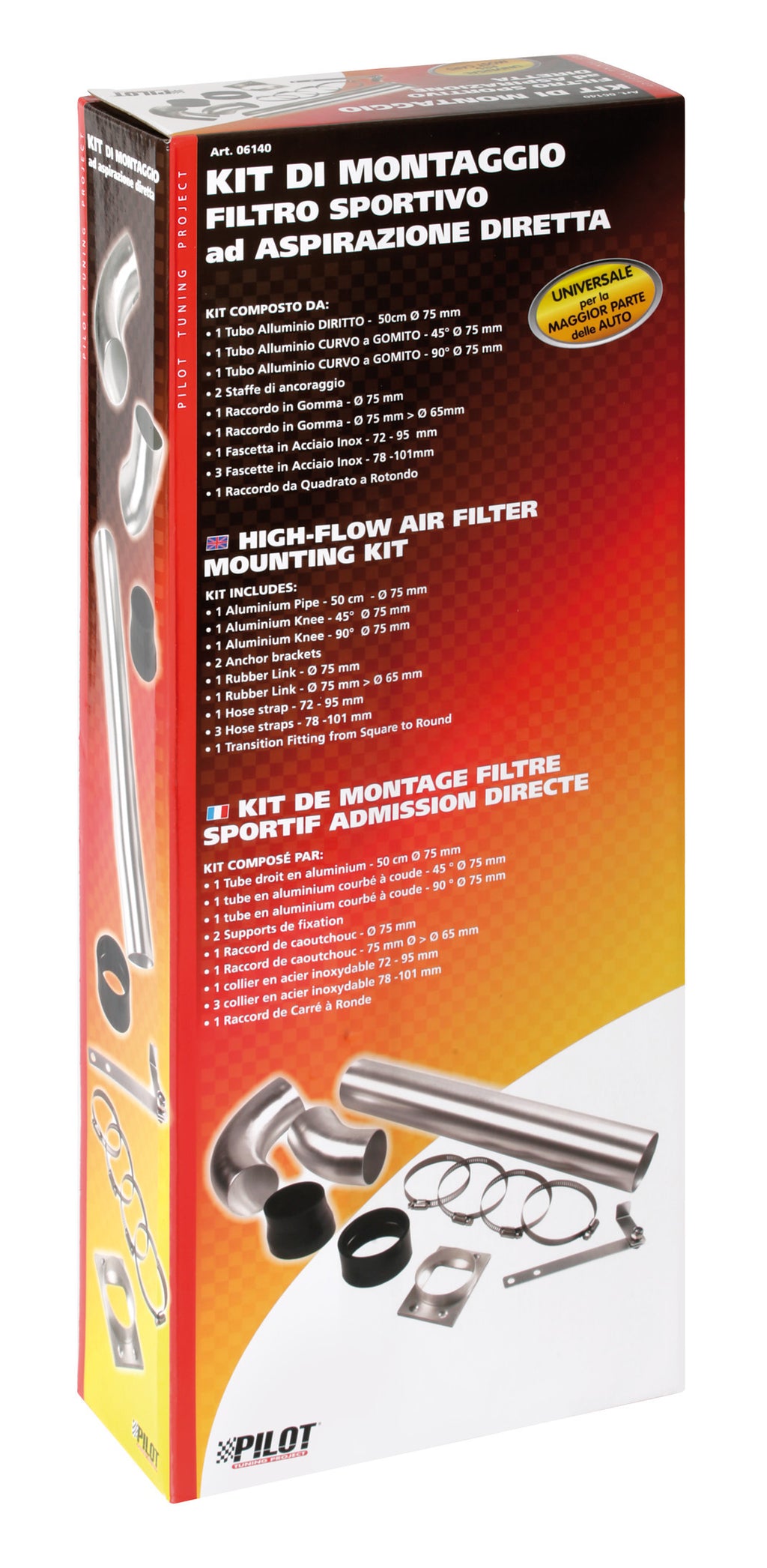 Kit di montaggio filtro sportivo ad aspirazione diretta