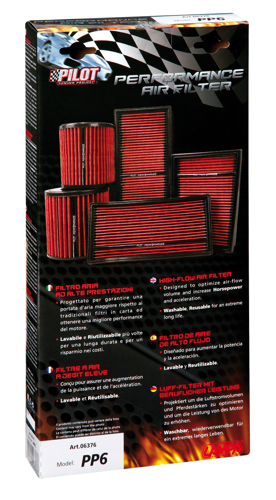 Filtro aria Pilot Performance PP6