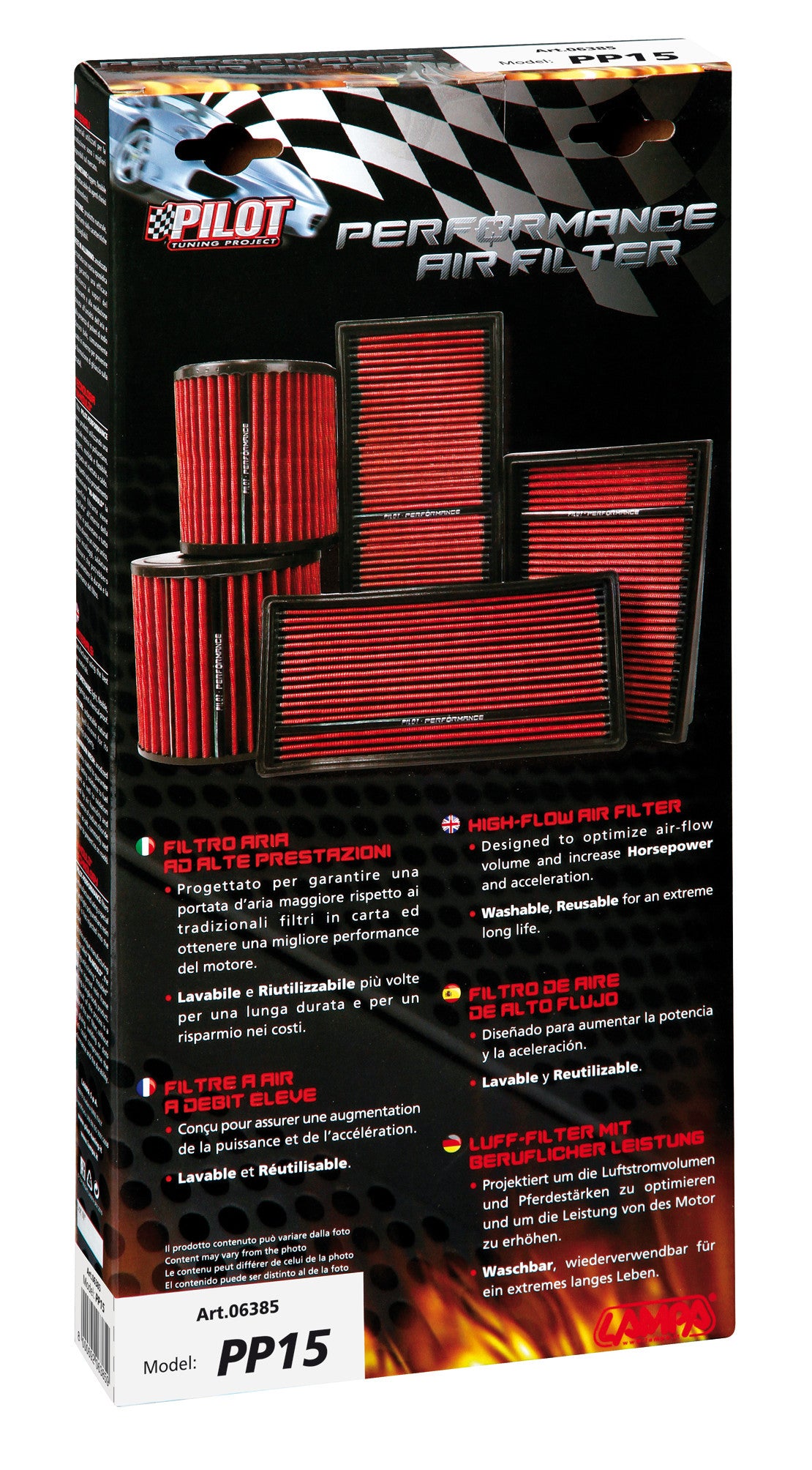 Filtro aria Pilot Performance PP15