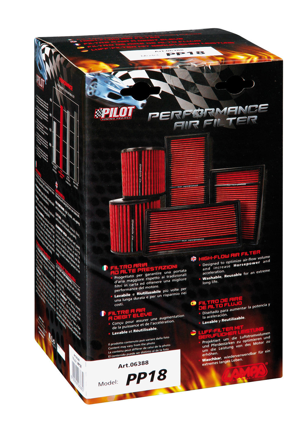 Filtro aria Pilot Performance PP18
