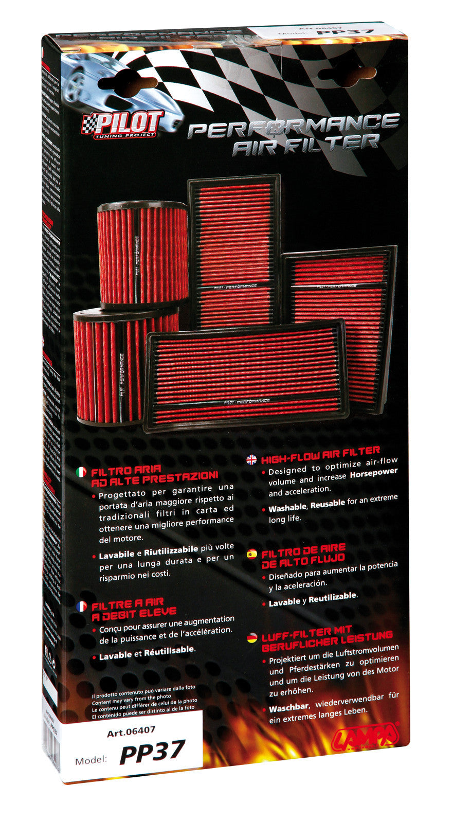 Filtro aria Pilot Performance PP37