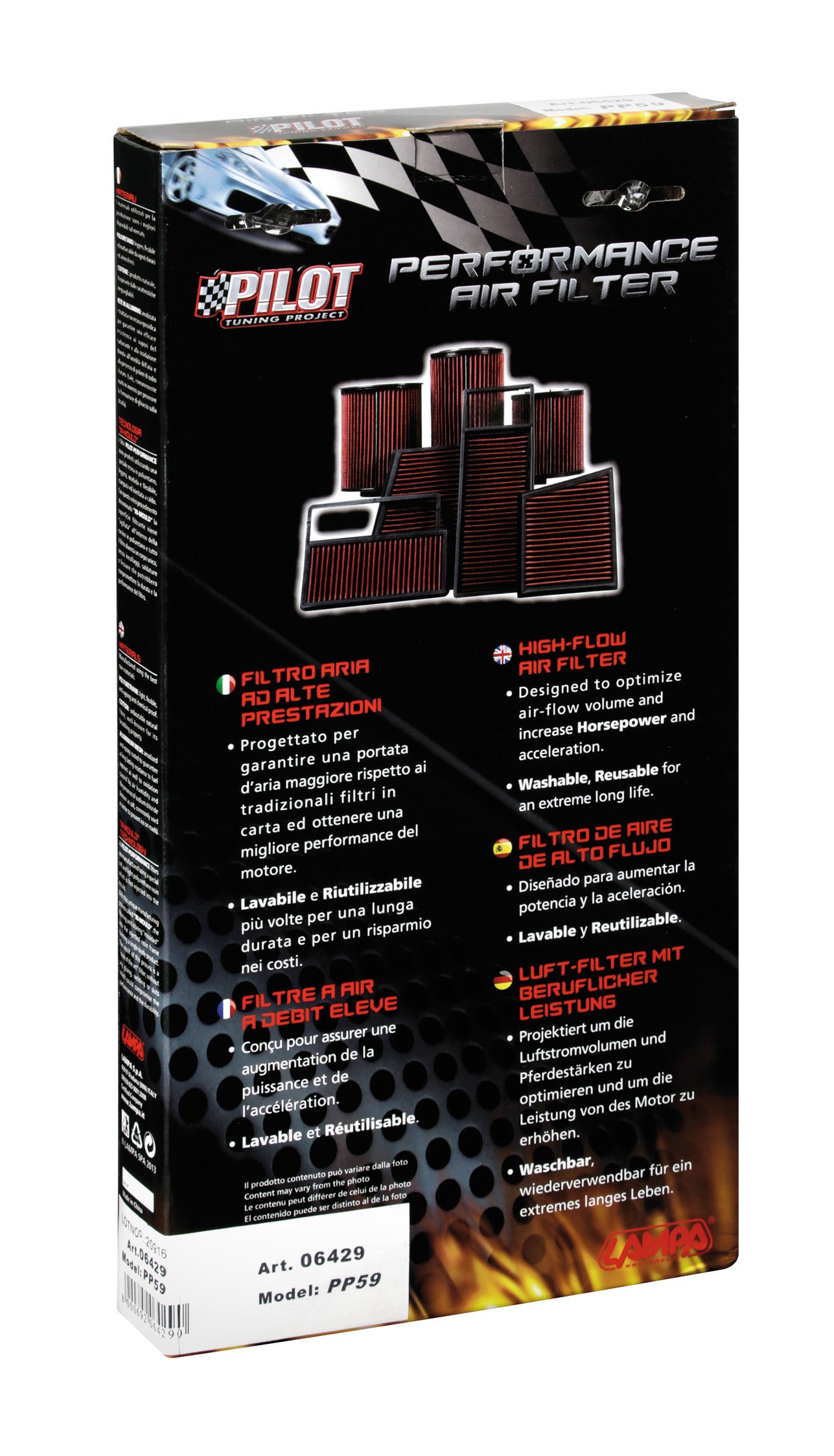 Filtro aria Pilot Performance PP59