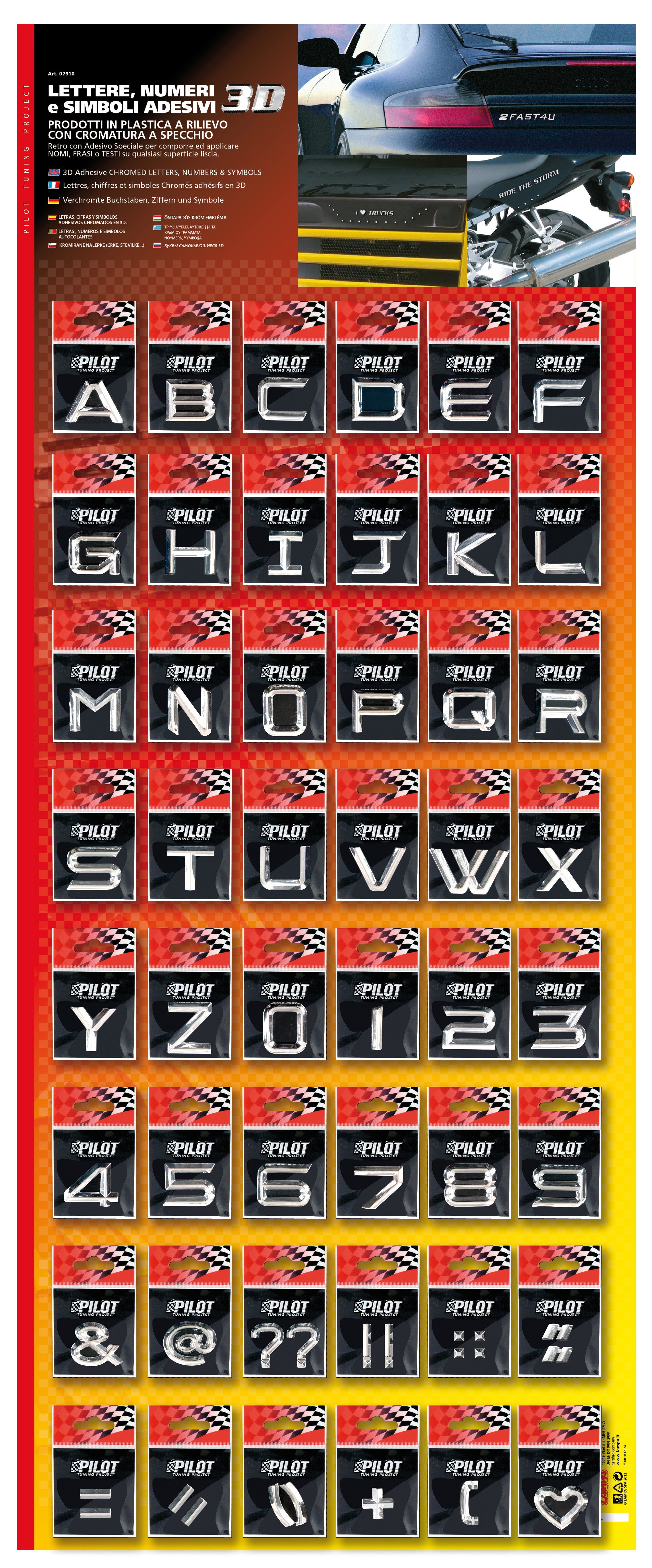 3D Letters - Espositore da 480 pezzi - Type-2