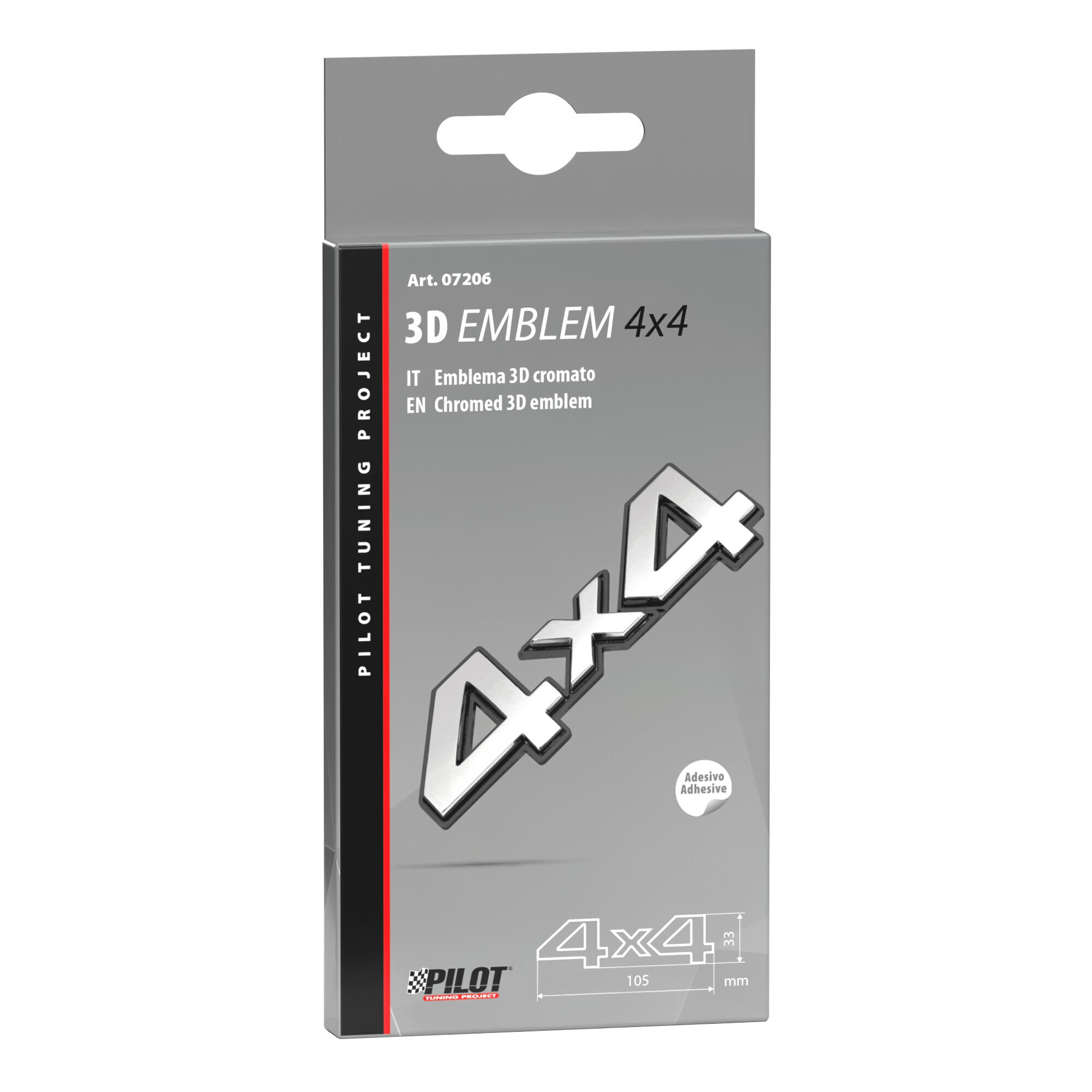 Emblema 3D cromato - 4x4