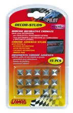 Decor-Studs, borchie cromate 15 pz - 10x10 mm