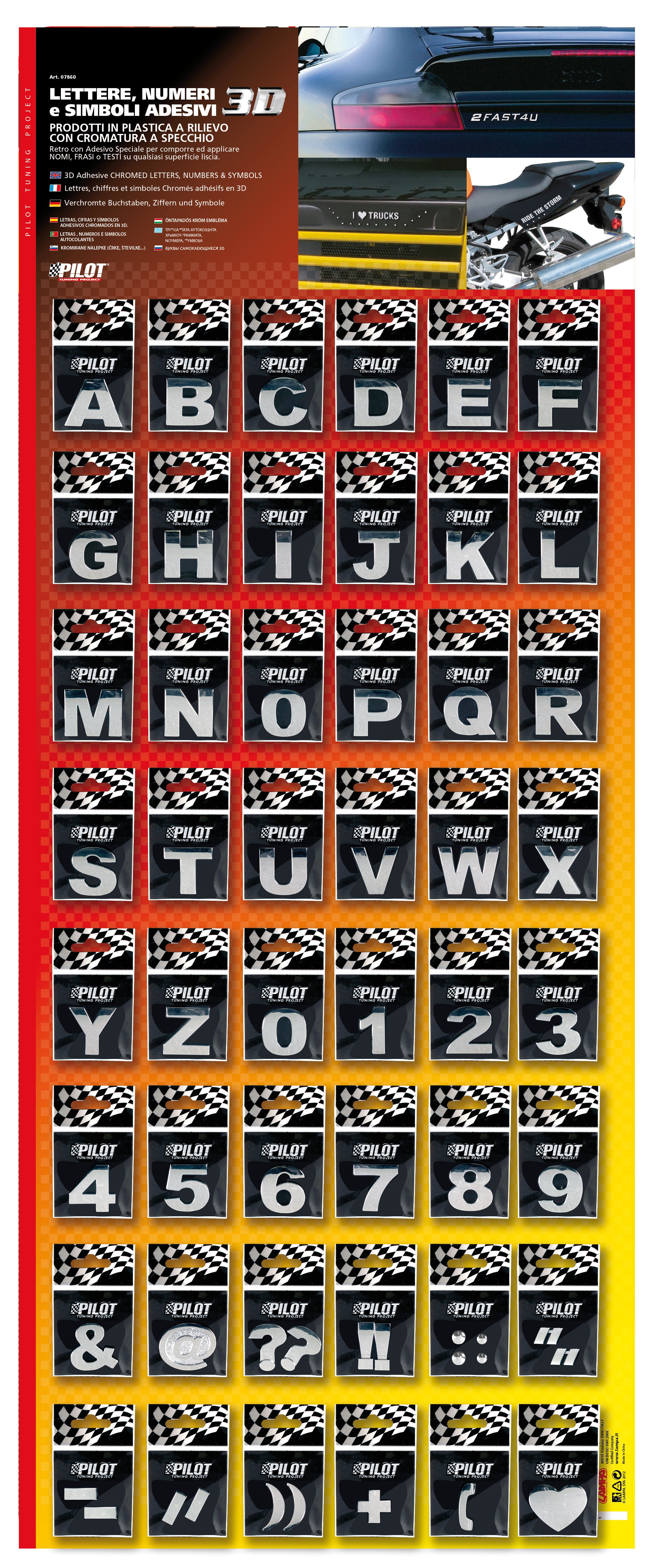 3D Letters - Espositore da 480 pezzi - Type-3