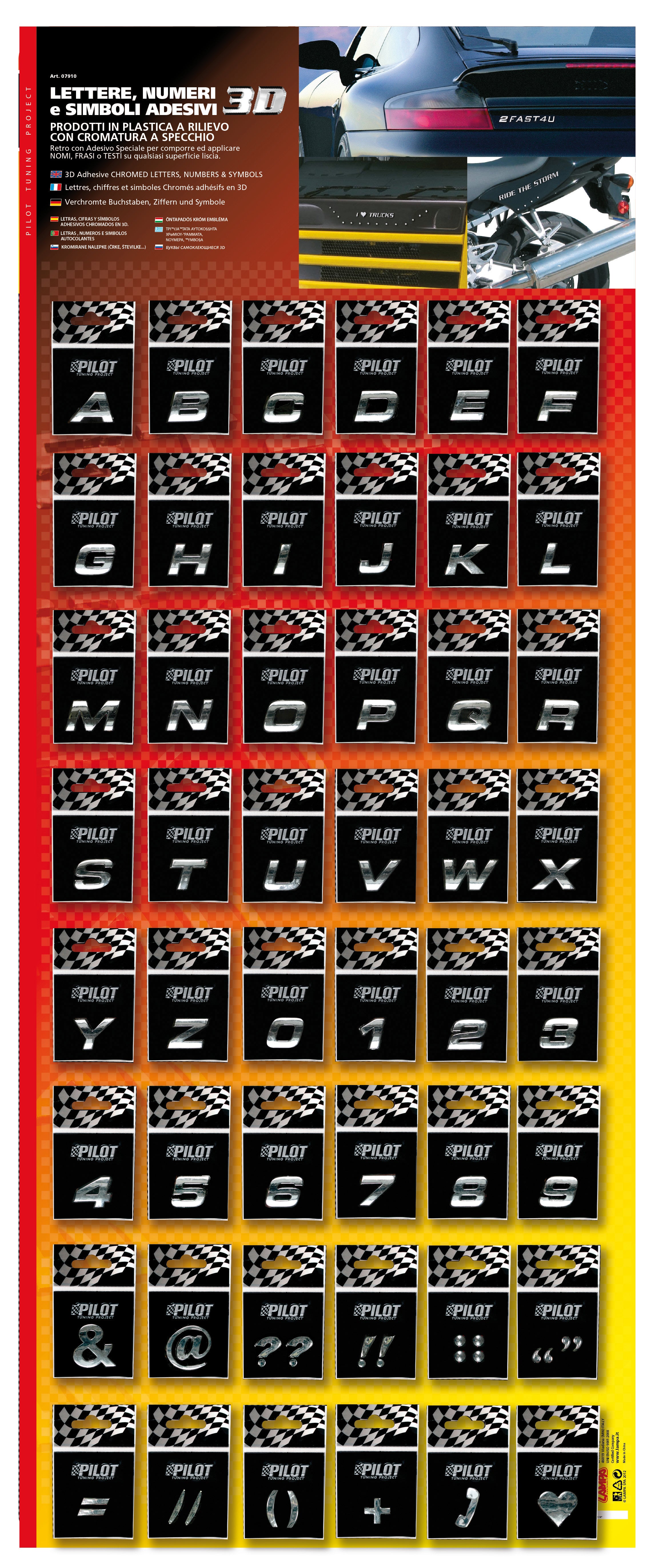 3D Letters - Espositore da 480 pezzi - Type-1