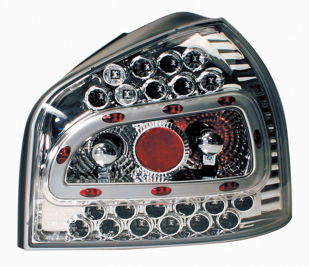 Coppia fanali posteriori LED - compatibile per Audi A3 (9/96-4/03) - Cromo