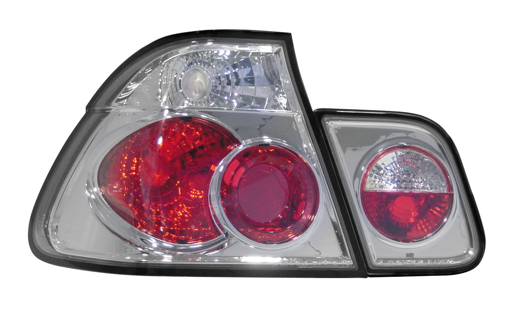 Coppia fanali posteriori - compatibile per Bmw E46 (2/98-9/01) - Cromo