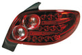 Coppia fanali posteriori LED - compatibile per Peugeot 206 (9/98>) - Rosso