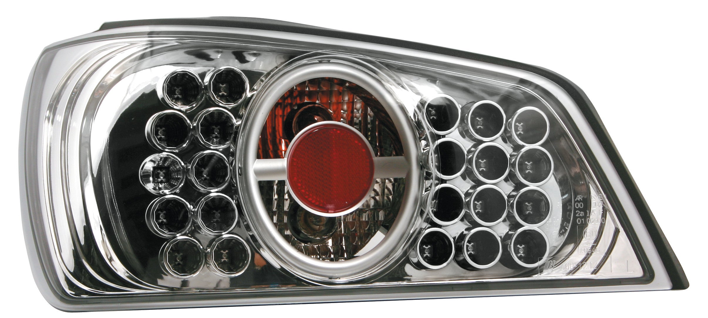 Coppia fanali posteriori LED - compatibile per Peugeot 306 (5/93-7/01) - Cromo