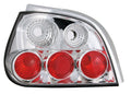 Coppia fanali posteriori - compatibile per Renault Megane (3/99-12/01) - Cromo