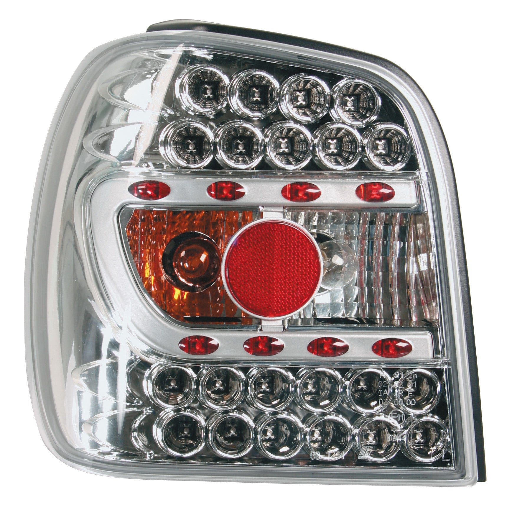 Coppia fanali posteriori LED - compatibile per VW Polo (9/94-10/99) - Cromo