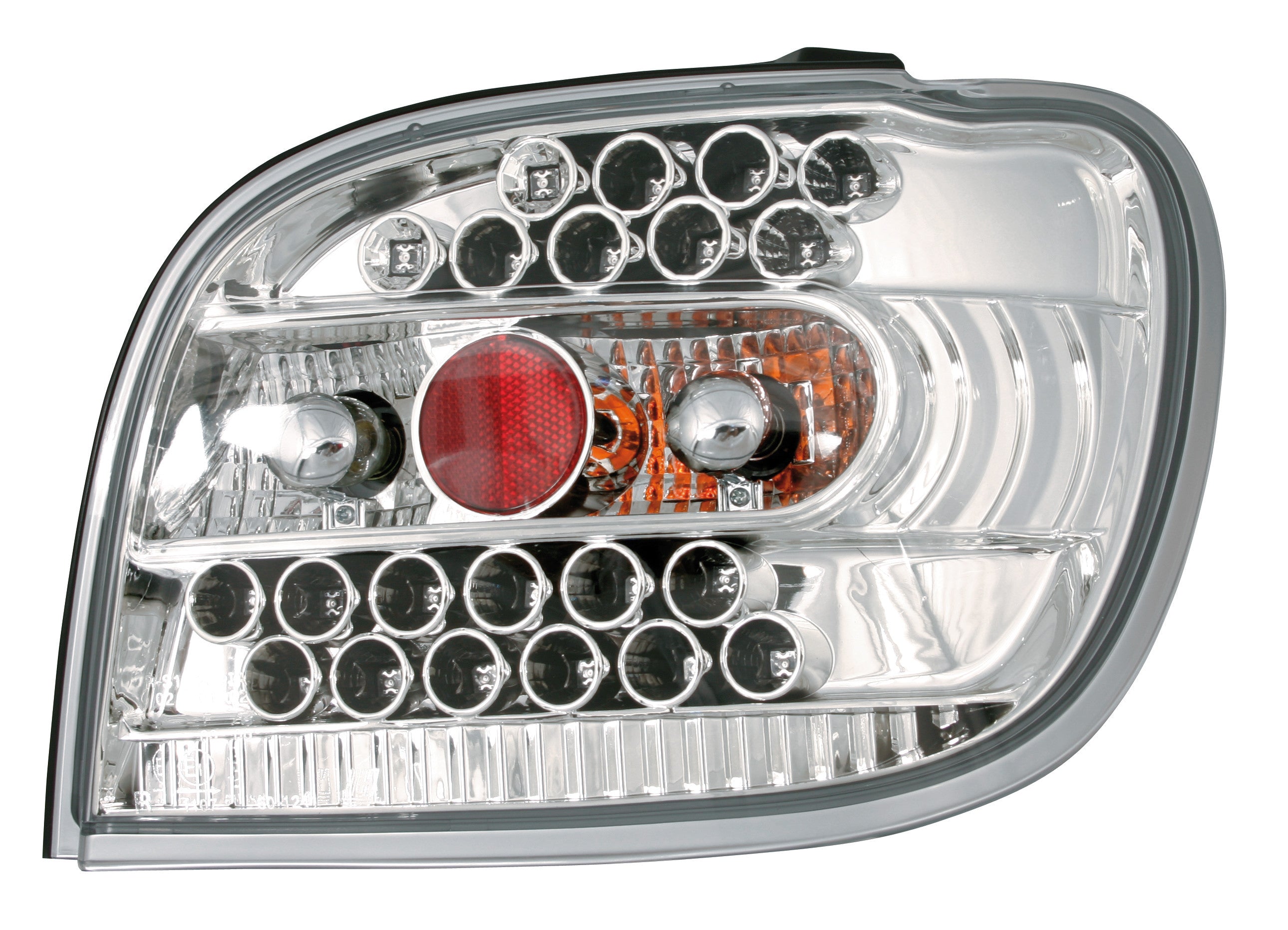 Coppia fanali posteriori LED - compatibile per Toyota Yaris (4/99>12/05) - Cromo